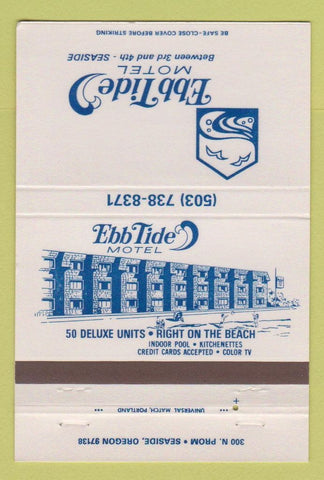 Matchbook Cover - Ebb Tide Motel Seaside OR 40 Strike