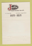 Matchbook Cover - Justin Boots Yellow Rose Western Wear Scottsdale AZ 40 Strike
