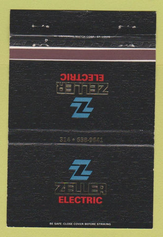 Matchbook Cover - Zeller Electric St Louis MO 40 Strike