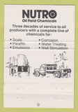 Matchbook Cover - Nutro Oil Field Chemical Houston TX BLACK #1 40 Strike