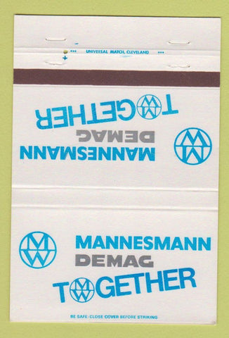 Matchbook Cover - Mannesmann Demac Cranes Hoists Drives 40 Strike