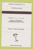Matchbook Cover - Eddie Martini's Wauwatosa WI restaurant 40 Strike
