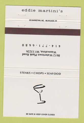 Matchbook Cover - Eddie Martini's Wauwatosa WI restaurant 40 Strike