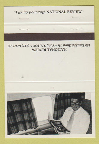 Matchbook Cover - National Review Publication New York City 40 Strike