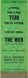 Matchbook Cover - The Web Billiards Pin Ball Harbor City CA WEAR green