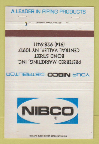 Matchbook Cover - Nibco Piping Products Central Valley NY 40 Strike