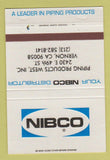 Matchbook Cover - Nibco Piping Products Vernon CA 40 Strike