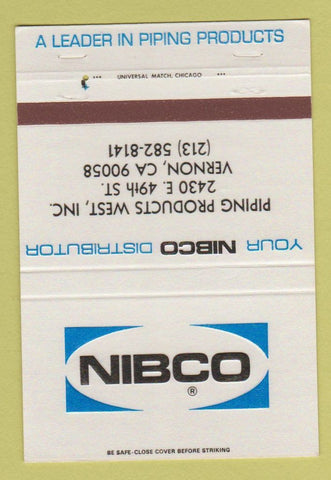 Matchbook Cover - Nibco Piping Products Vernon CA 40 Strike