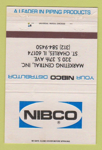 Matchbook Cover - Nibco Piping Products St Charles IL WEAR 40 Strike