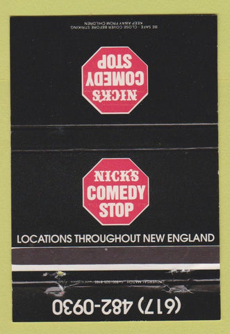 Matchbook Cover - Nick's Comedy Shop New England CHAIN WEAR 40 Strike