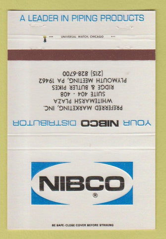 Matchbook Cover - Nibco Piping Products Plymouth Meeting PA 40 Strike