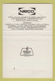 Matchbook Cover - Nibco Piping Products Memphis TN 40 Strike