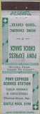 Matchbook Cover - Pony Express Chuck Shack Castle Rock UT