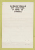 Matchbook Cover - Wolf & Bartholomew Insurance North Tonawanda NY 40 Strike