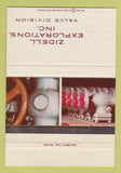 Matchbook Cover - Zidell Explorations Valve 40 Strike