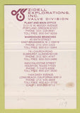 Matchbook Cover - Zidell Explorations Valve 40 Strike