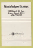 Matchbook Cover - Atlanta Antiques Exchange Atlanta GA 40 Strike