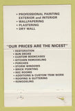 Matchbook Cover - 3 Dimension General Contractors Alexandria VA 40 Strike