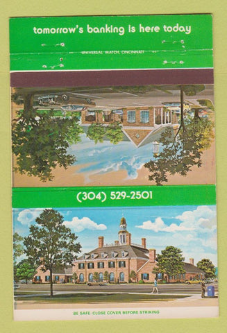 Matchbook Cover - 20th Street Bank Huntington WV 40 Strike