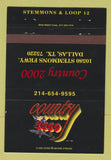 Matchbook Cover - Country 2000 Dallas TX 40 Strike
