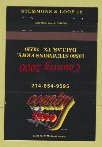 Matchbook Cover - Country 2000 Dallas TX 40 Strike