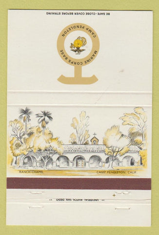 Matchbook Cover - Marine Corps Base Camp Pendleton CA  40 Strike