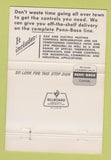 Matchbook Cover - Penn Baso Controls Charles Jones Denver Colorado 40 Strike