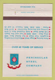 Matchbook Cover - Peninsular Steel Company 40 Strike