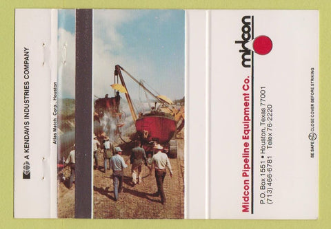 Matchbook Cover - Midcon Pipeline Equipment Houston TX 40 Strike