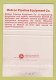 Matchbook Cover - Midcon Pipeline Equipment Houston TX 40 Strike