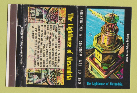 Matchbook Cover - Lighthouse of Alexandria Arrowsmith Tool Los Angeles 40 Strike