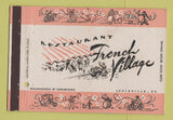 Matchbook Cover - Restaurant French Village Louisville KY Full Length 40 Strike
