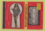 Matchbook Cover - Miller Laundry Machinery Detroit MI girlie WEAR 40 Strike