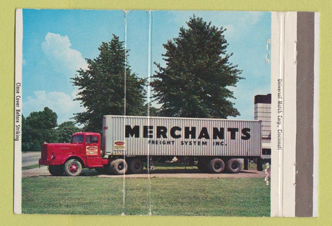 Matchbook Cover - Merchants Freight Trucking Terre Haute IN 40 Strike