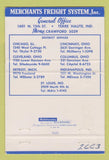 Matchbook Cover - Merchants Freight Trucking Terre Haute IN 40 Strike