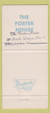 Matchbook Cover - The Foster House Philadelphia PA 30 Strike