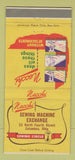 Matchbook Cover - Necchi Sewing Machine Columbus OH 30 Strike