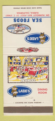 Matchbook Cover - Lazio's Restaurant Eureka CA 30 Strike