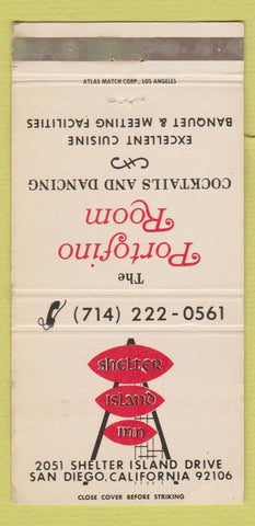 Matchbook Cover - Shelter Island Inn San Diego CA WEAR 30 Strike