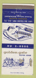 Matchbook Cover - Golden Gate Motor Lodge Southgate MI 30 Strike