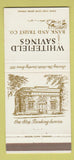 Matchbook Cover - Whitefield Savings Bank ME 30 Strike