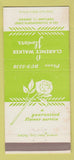 Matchbook Cover - Clarence Walker Flowers Portland OR WEAR 30 Strike