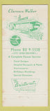 Matchbook Cover - Clarence Walker Flowers Portland OR WEAR 30 Strike