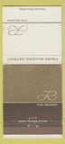 Matchbook Cover - Fisher Building Detroit MI The Recess 30 Strike