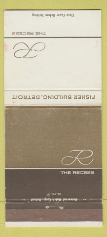 Matchbook Cover - Fisher Building Detroit MI The Recess 30 Strike