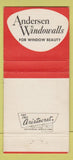 Matchbook Cover - Andersen Windows Flohr Lumber Blue Ridge Summit PA 30 Strike