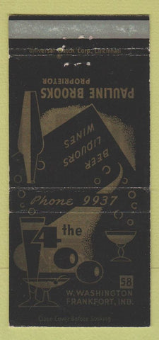Matchbook Cover - The 400 Frankfort IN WEAR 30 Strike