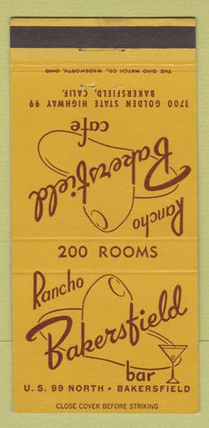 Matchbook Cover - Rancho Bakersfield CA 30 Strike