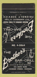 Matchbook Cover - The Brother's Bar Grill Colorado Springs 30 Strike