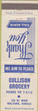 Matchbook Cover - Gullison Grocery Mulvane KS